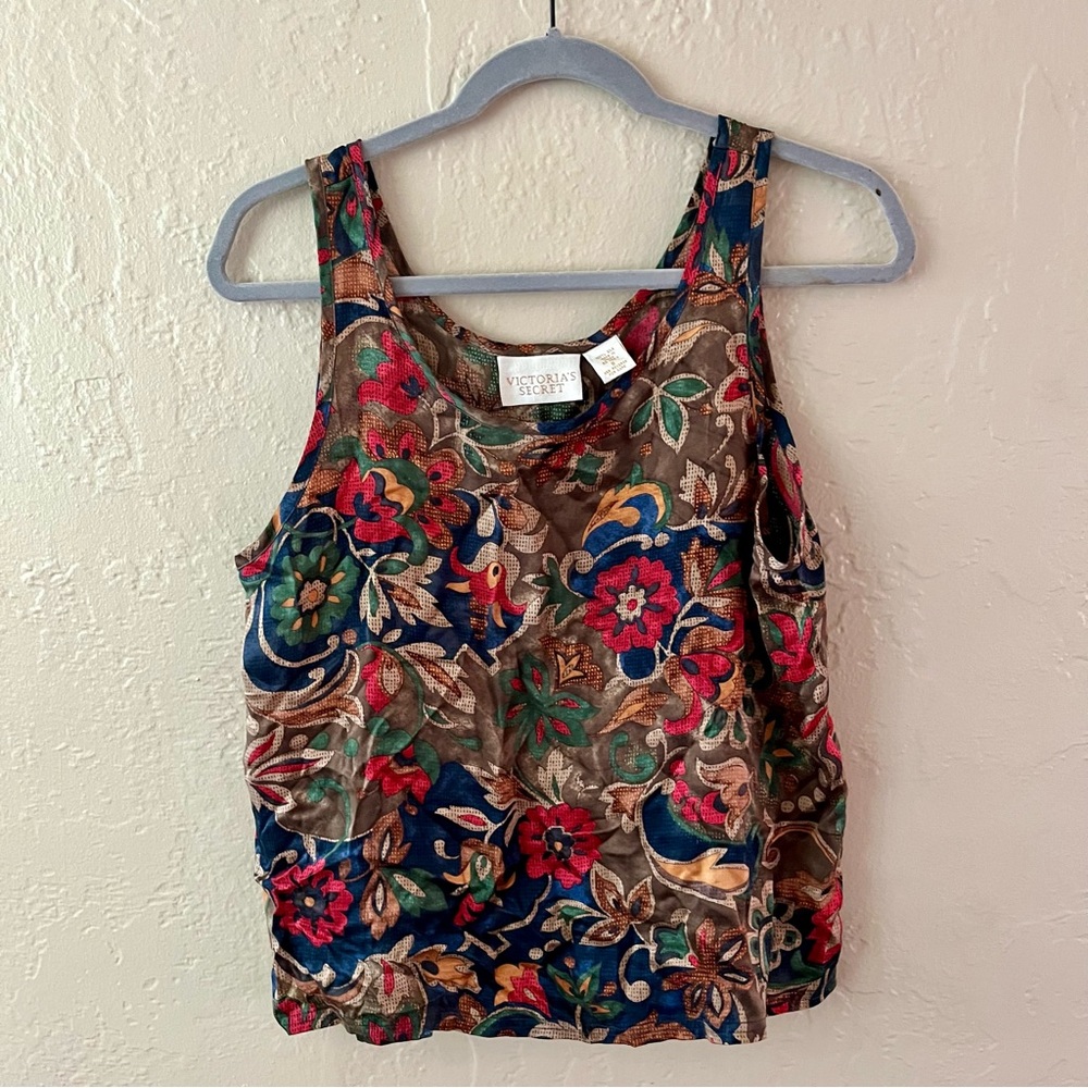 Victoria’s Secret Vintage Gold Label Satin Tank Top Size Small